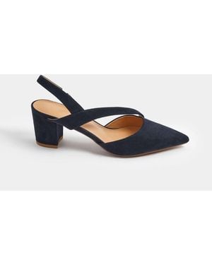 Long Tall Sally Asymmetric Block Heels - Blue