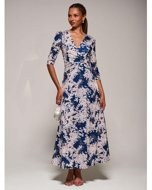 Jolie Moi Jersey Fit & Flare Maxi Dress - Blue