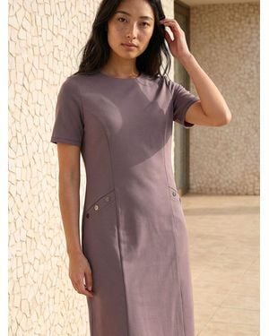 Roman Petite Ponte Dress - Purple
