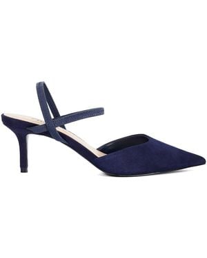 Dune Standard Fit Classical Elasticated Open Court Shoes - Blue
