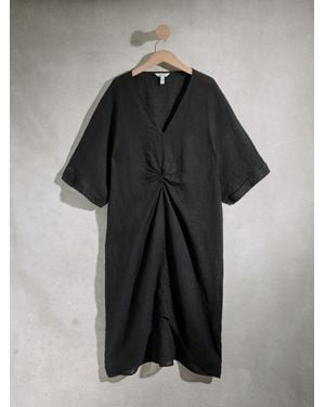 Next N. Premium 100% Linen Twist Dress - Black