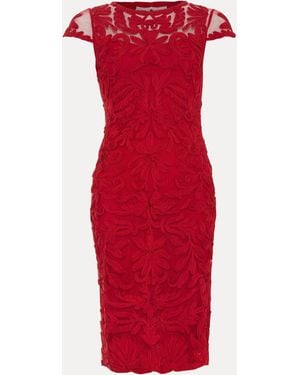 Phase Eight Emmi Tapework Dress - Red