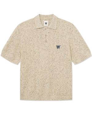 Double A by W.W. Double A By W. W. Double A By Wood Wood Lamin Polo Shirt - Natural