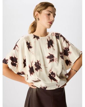 Whistles Shadow Floral Viscose Blouse - Natural