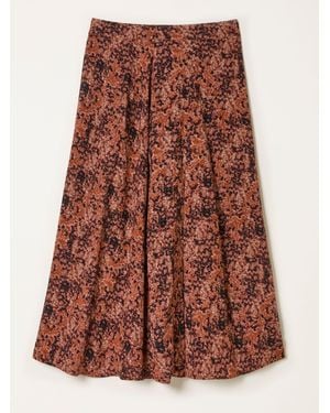 FatFace Fatface Skye Midi Skirt - Brown