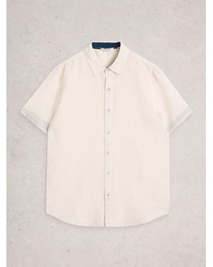 White Stuff Keswick Ss Linen Shirt - Natural