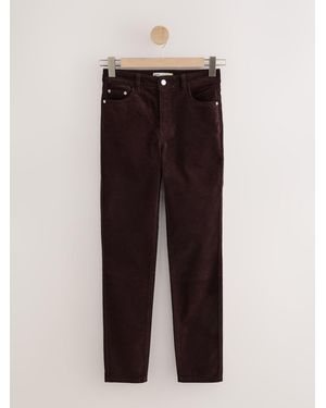 Next Burgundy Corduroy Slim Jeans - Purple