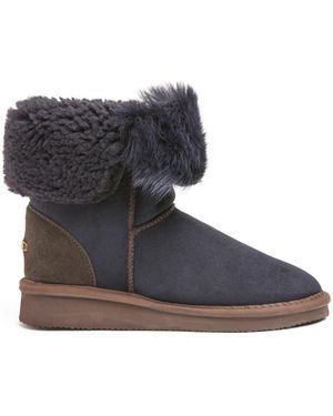 Celtic & Co. Toscana Trim Slipper Boots - Blue