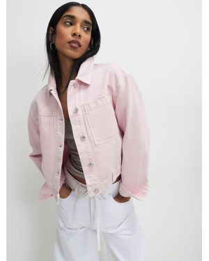 River Island Pocket Front Denim Jacket - Pink