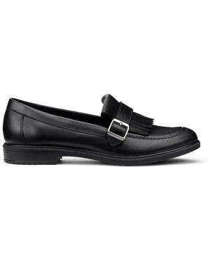Hotter Wide Fit Fowey Slip-On Loafers - Black