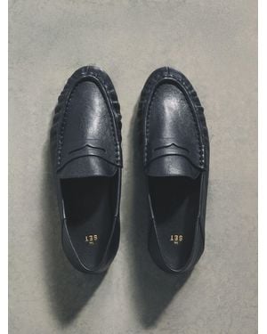 The Set Premium Suede Loafers - Blue