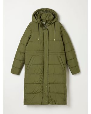 FatFace Chester Longline Puffer Coat - Green