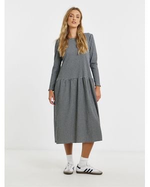 Simply Be Simply Be Jersey Drop Waist Midi Dress - Gray