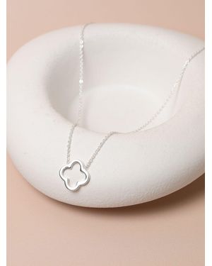 Jon Richard Plated Waterproof Clover Necklace - Natural