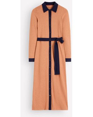 Boden Jessica Knitted Shirt Dress - Braun