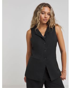 Simply Be Longline Waistcoat - Black