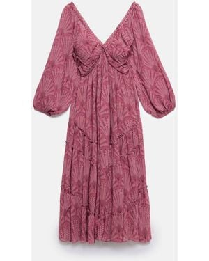 Mint Velvet Floral Print Maxi Dress - Pink