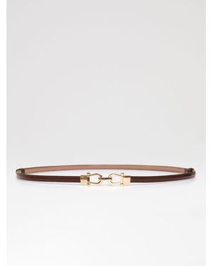 Threadbare Faux Leather Belt With Horsebit Buckle - White