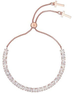 Ted Baker Melrah: Damen Verstellbares Tennisarmband Mit Schmucksteinen - Braun