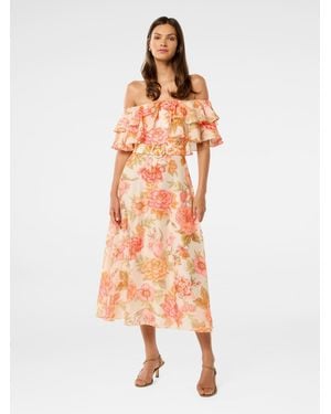 Forever New Forever New Jemima Midikleid Mit Rüschen - Pink
