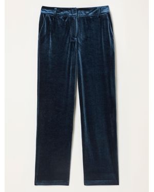 FatFace Fatface Tilly Tapered Velvet Pants - Blue