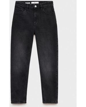 Mango Slim Mom Fit Comfort High Rise Jeans - Blue