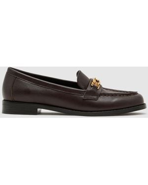 Reiss Leather Hardware-Detail Loafers - White