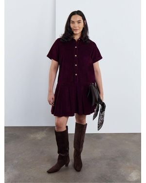Simply Be Cord Mod Dress - Red
