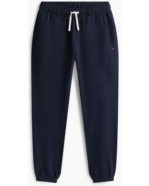 Tommy Hilfiger Contrast Drawstring Fleece Cuffed Sweatpants - Blue
