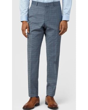 Ted Baker Check Suit Pants - Blue