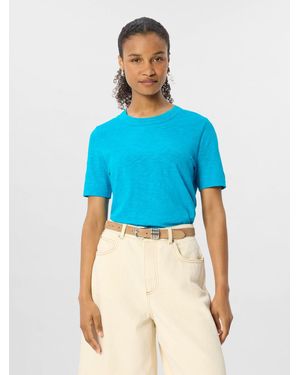 Whistles Rosa Double Trim T-Shirt - Blue