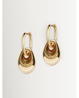 Anni Lu Anni Lu Tone Plated Pebble Earrings - Natural
