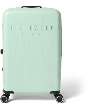Ted Baker Mint Icon Case Croc Medium Suitcase - Green