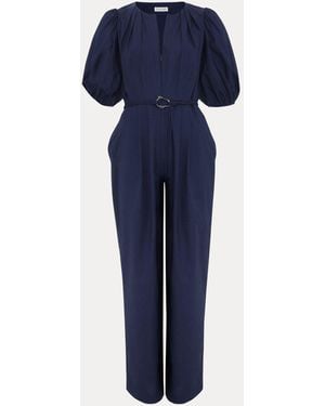 Phase Eight Joni Belted Jumpsuit - Blue