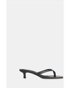 Whistles Toe Post Kitten Heel Mules - White