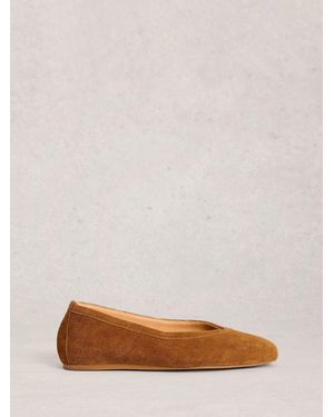 White Stuff Sloane Ballerina Pumps - Brown