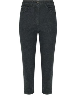 M Com Petite Barrel Leg Jeans - Black