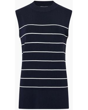 French Connection Ottie Striped Vest - Blue