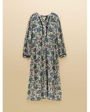 Joules Bethany Lace Trim Dress - Blue