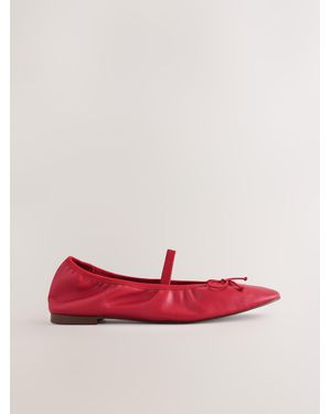Next Forever Comfort Soft Leather Mary Jane Shoes - Rot