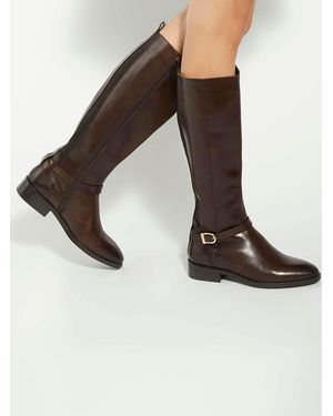 Dune Wide Fit Talias Knee High Boots - Natural