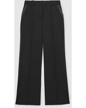 Reiss Della Petite Atelier Wide-Leg Tuxedo Trousers - Black