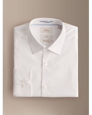 Next Signature Cotton Poplin Formal Shirt - Weiß