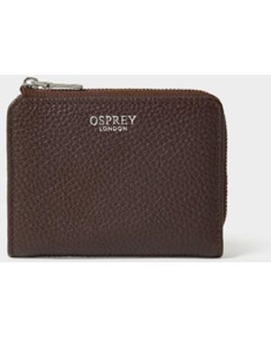 Osprey The Core Medium Leather Zip Matinee Purse - Brown