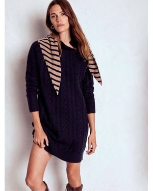 Boden Amara Short Cable Dress - Blue
