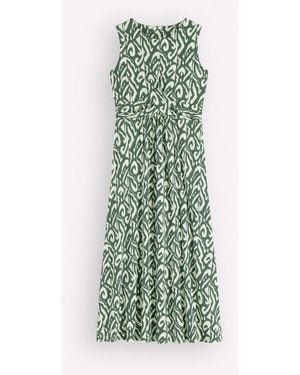 Boden Zara Cross Waist Jersey Dress - Green