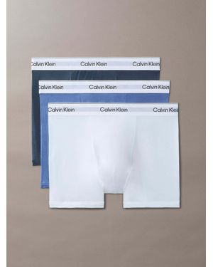 Calvin Klein Icon Cotton Stretch Boxer Trunks 3 Pack - White