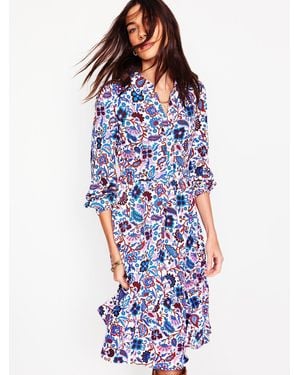 Boden Jemima Tiered Jersey Dress - Blue