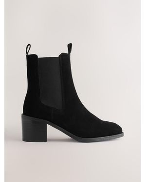 Next Forever Comfort Block Heel Chelsea Boots - Black