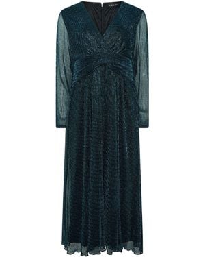 M Com Plisse Bow Waist Dress - Green